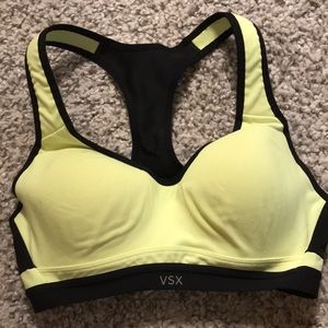 Yellow VS sports bra